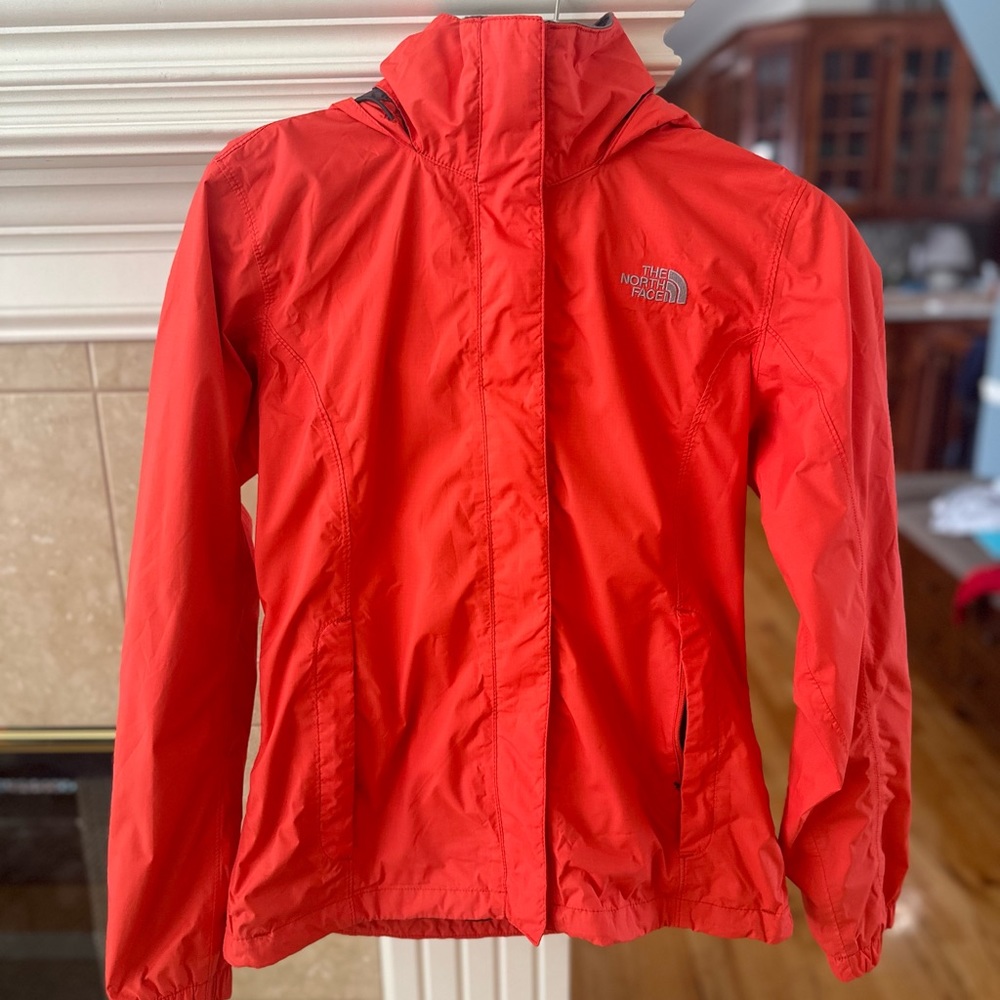 North Face Women’s Size S Orange/Coral Rain Jacket